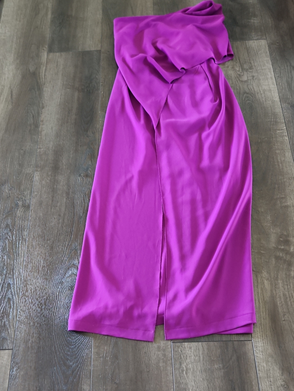 Issue New York Strapless Maxi Dress in Magenta Jumpsuit